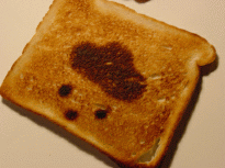 Believe it! Toast as a display device! Click for full story.